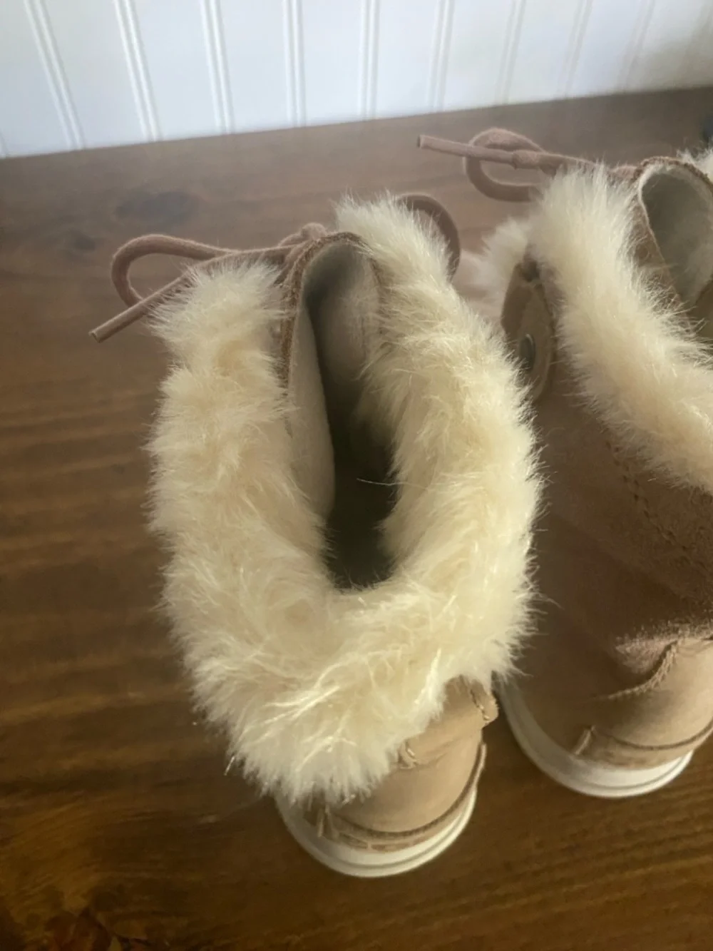SOREL - Women's Tan Suede Faux-Fur Winter Ankle Boot